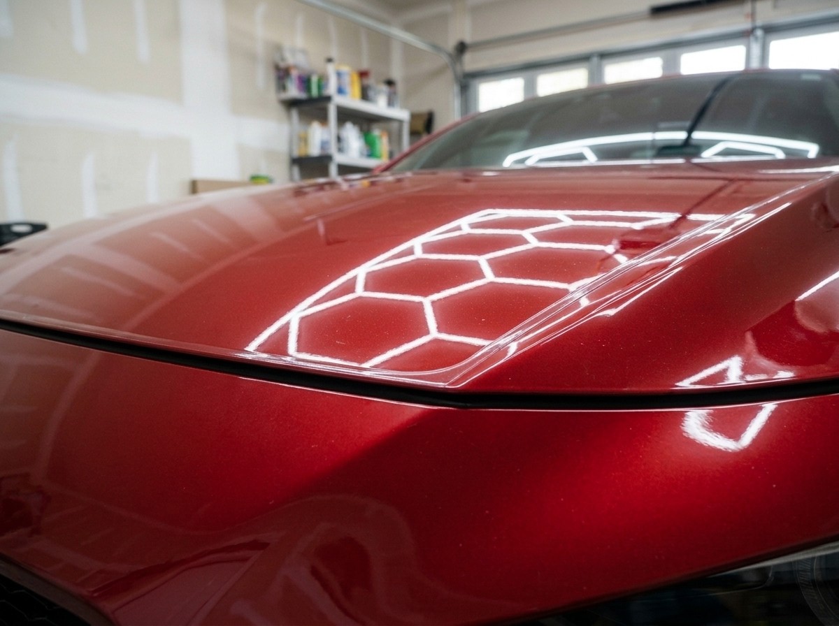 Paint protection film on hood and bumper