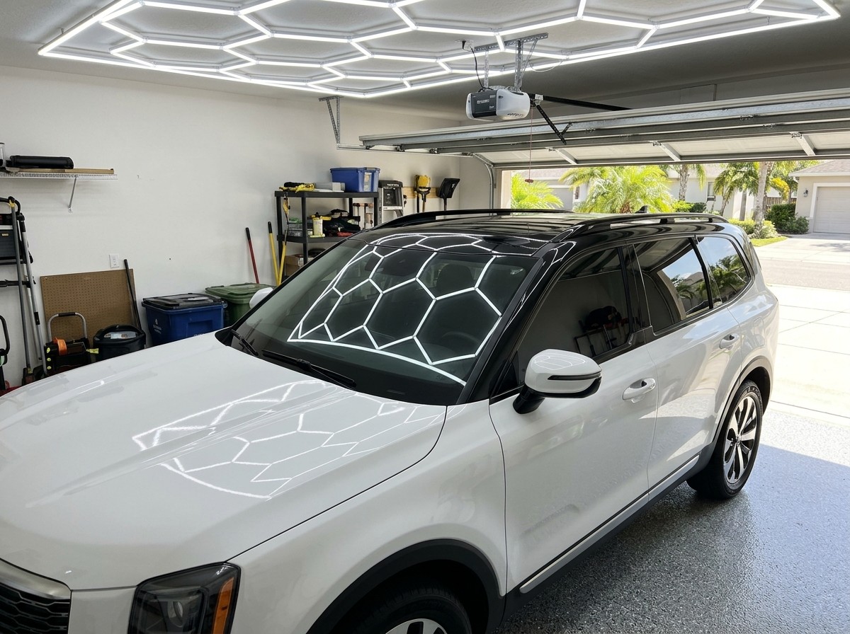 Gloss black roof wrap