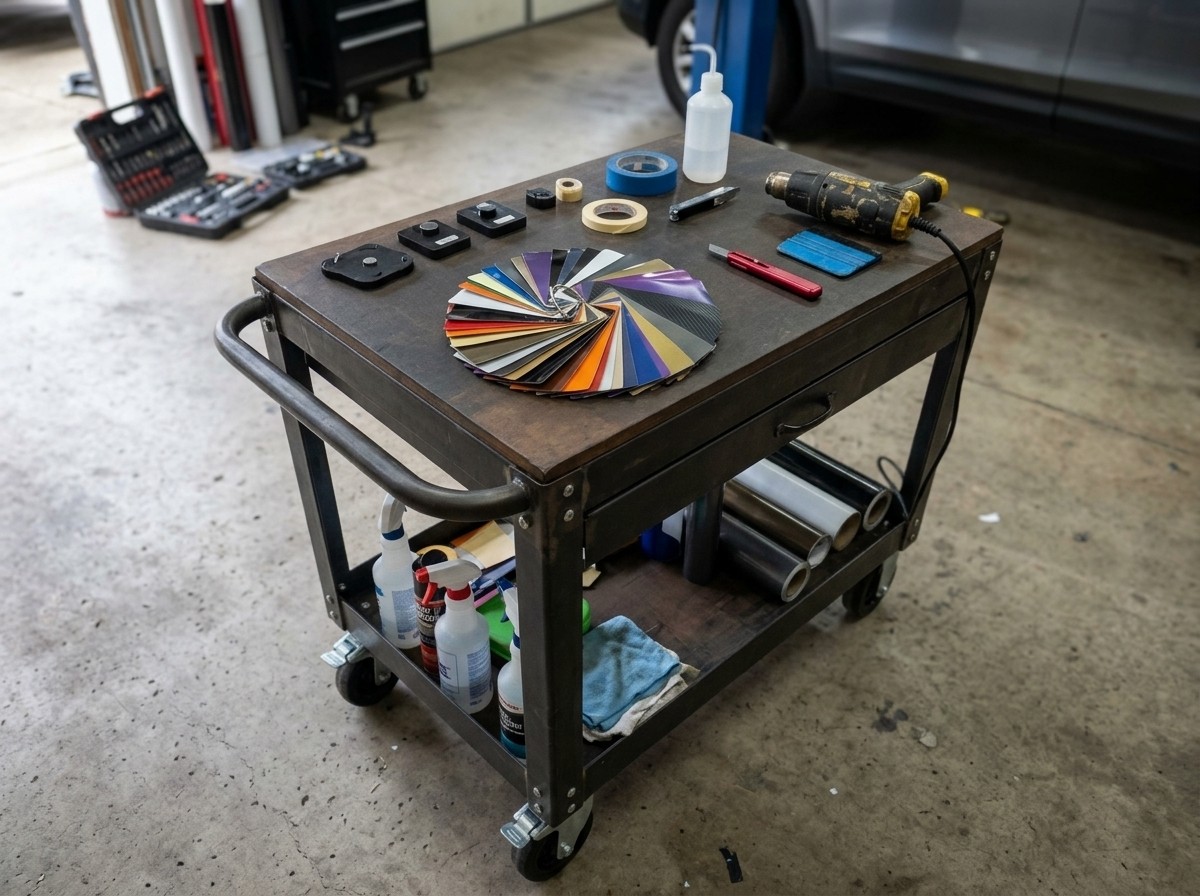 Vinyl wrap color and finish samples